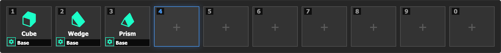 The default object tray.